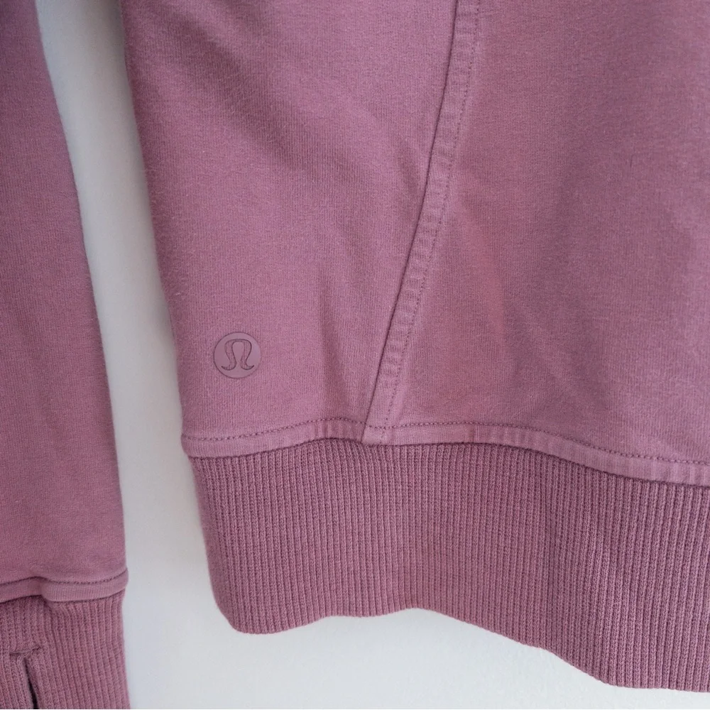 Lululemon Scuba Pullover Hoodie Sweatshirt Figue Pink Mauve Relaxed Fit Size 2 - Picture 7 of 9